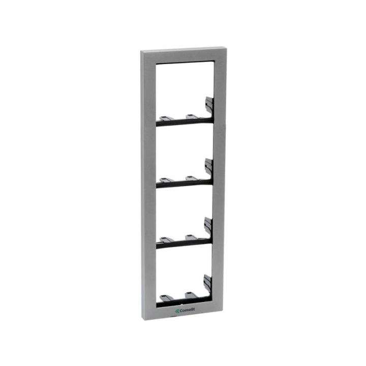Cadre Porte-Modules 4 Modules Couleur Argent