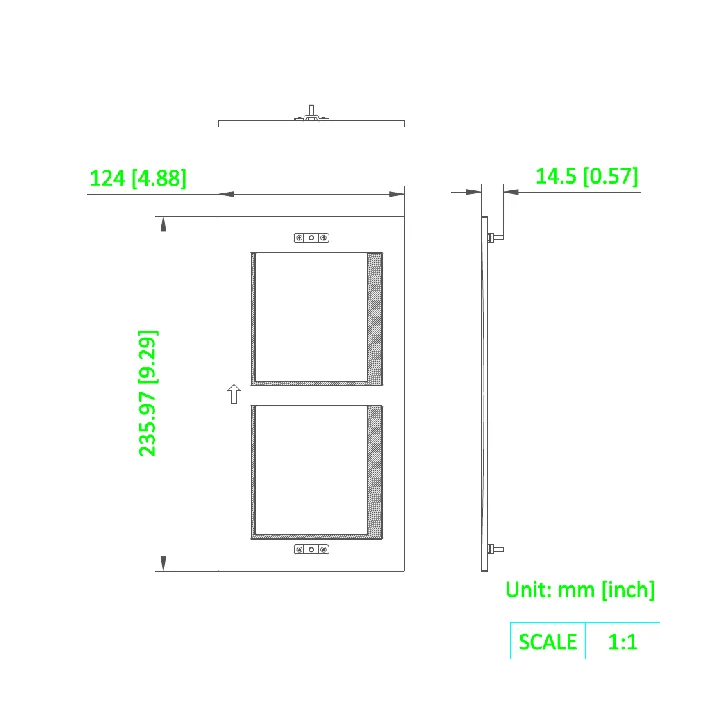 Ds-Kd-Acf2 Support 2 Module Encastrés, Matplastique