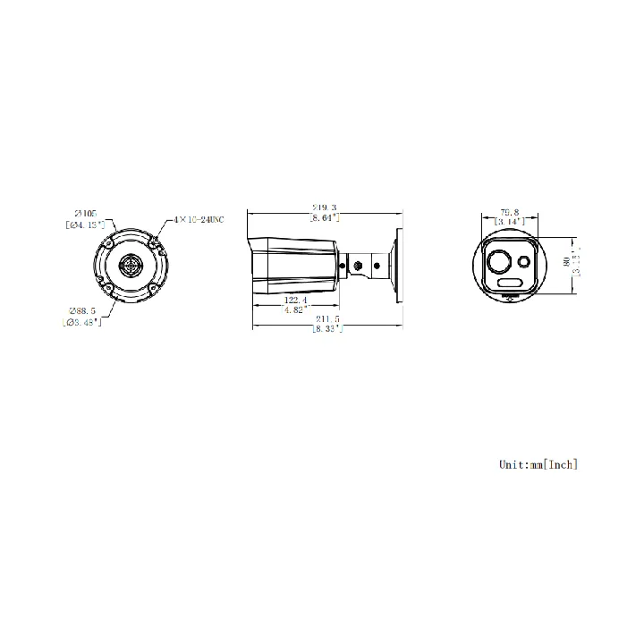 Ds-2Td2608-2/Qa Caméra Bi-Spectrum Bullet, 96 × 72, 26Mm, 6 Mm