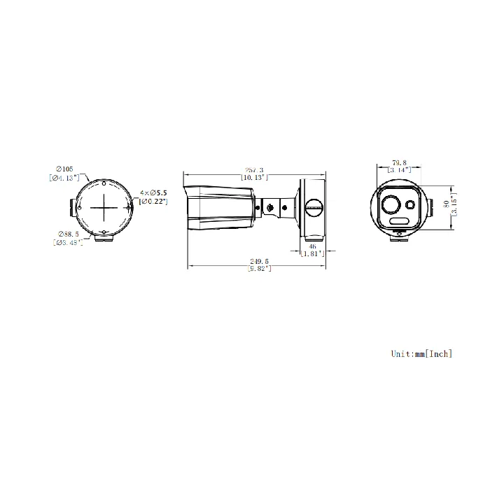 Ds-2Td2608-2/Qa Caméra Bi-Spectrum Bullet, 96 × 72, 26Mm, 6 Mm
