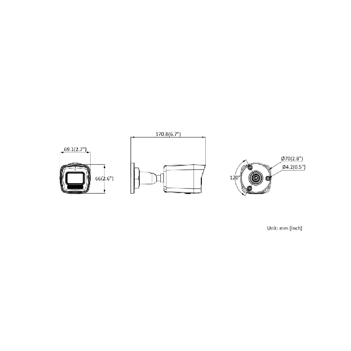Ds-2Cd1063G2-Liu(2.8Mm) Caméra Bullet Ip Fixe 6Mp Acusense, Ir 30M