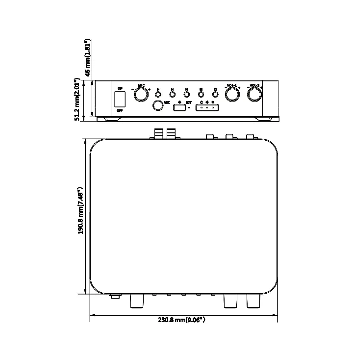 Ds-Qae1A80G1-Vb Amplificateur Reseau 80W 2 Zones