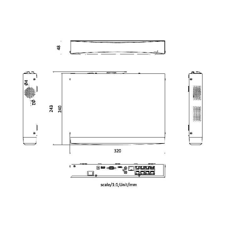 Ds-7608Nxi-K1/8Pd/Alarm4+1 Enregistreur Nvr 4K Acusense K Series 1U Poe 8 Canaux