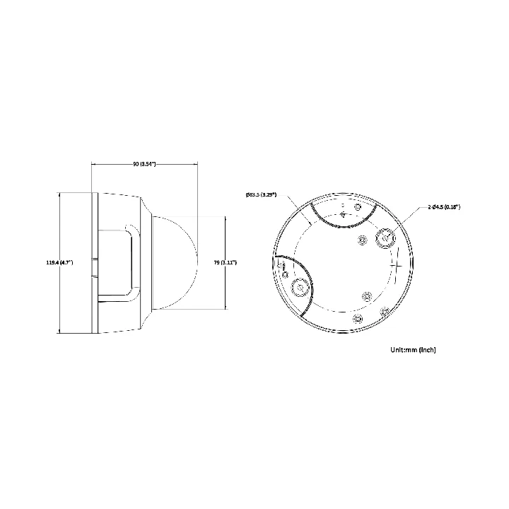 Ds-2Cd2126G2-Ims28Mmdome Caméra 2 Mp,Fixed Lens,Powered By Darkfight