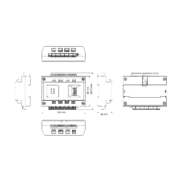 Ds-K2M002X Module D'Accès - 2 Porte - 4 Lecteurs Rs-485 - 2 Wiegand - 12V Desfire