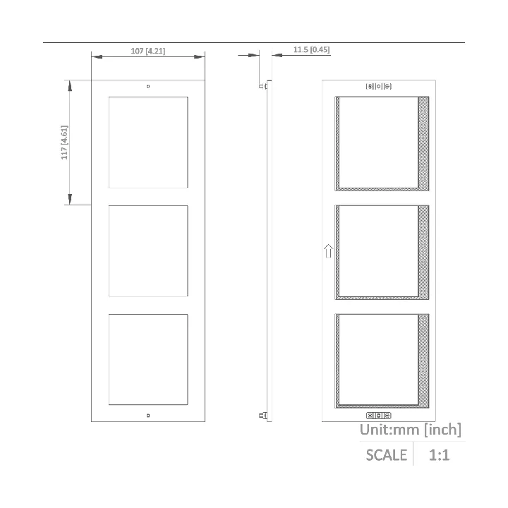 Ds-Kd-Acf3/S Support 3 Modules Interphone Intérieur Et Extérieur, Acier Inoxydable, Boîte De Jonction