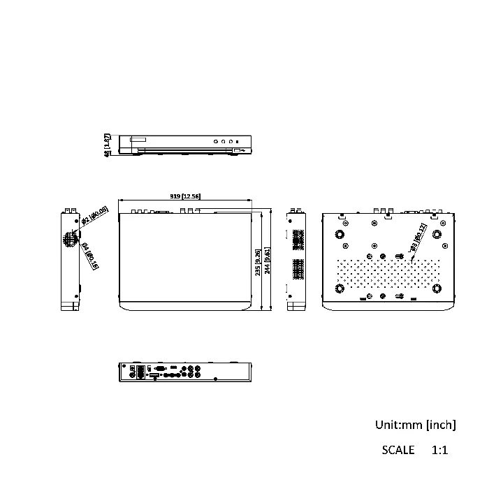 Ids-7204Huhi-M1/Pxt/4A+4/1Alm Enregistreur Dvr 4 Canaux 5 Mp 1U H.265 Acusense Poc