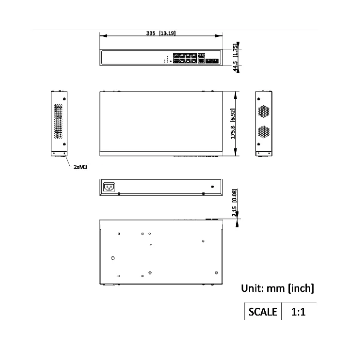 Ds-3E1512Hp-Si-8P2T2F Commutateur Poe Intelligent À 8 Ports Gigabit Smart Managed