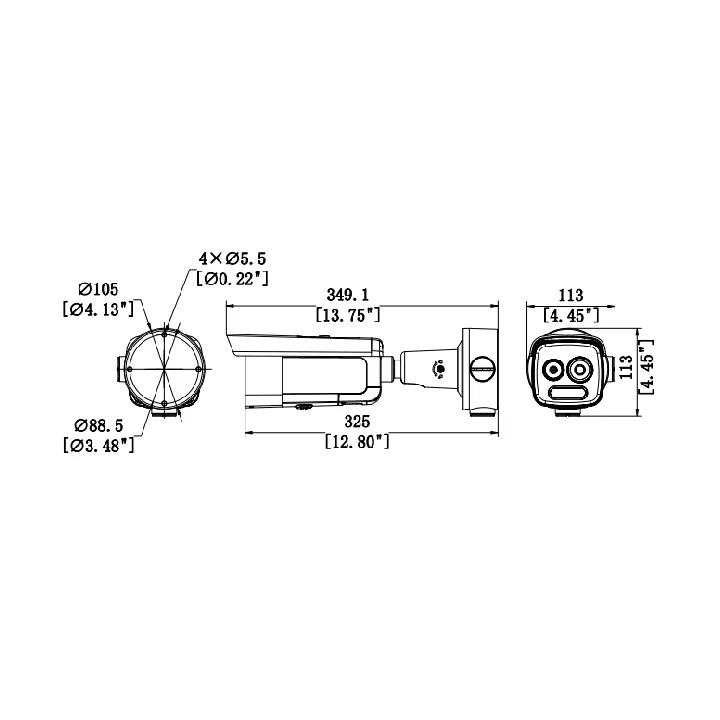 Hm-Td2628-10/G1/T3A Caméra Bullet Thermographie Guanlan Bi-Spectrum