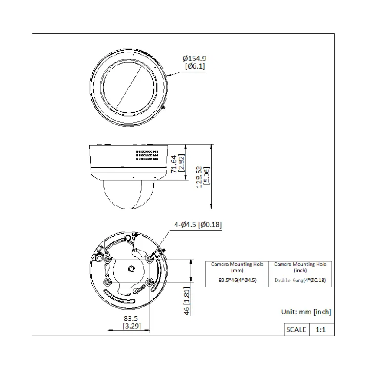 Ds-2Xc3146G0H-Lisu/Sl(Pa)(2.8Mm) Caméra Dôme Ptr En Polymère 4Mp Anti-Corrosion