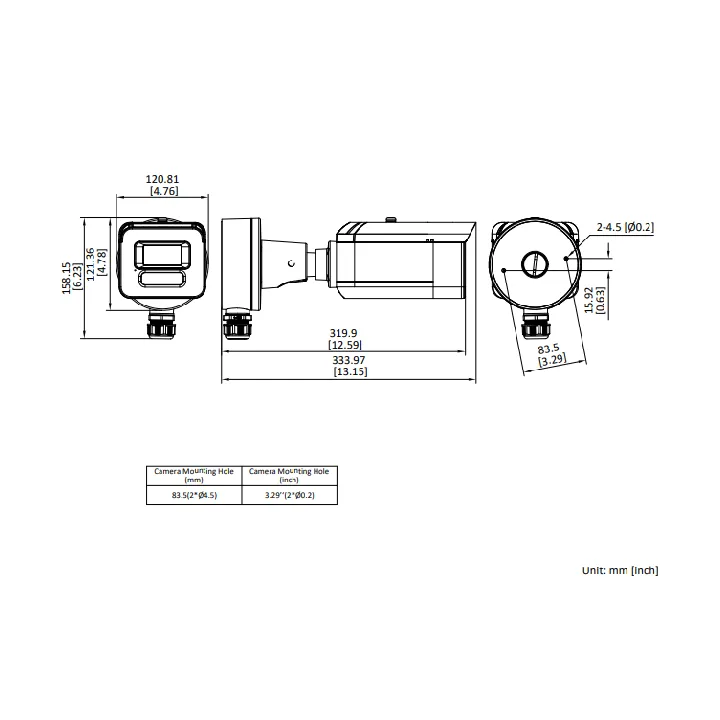 Ds-2Xc6T46G0H-Lisu(Pa)(2.8Mm) Caméra Bullet Fixe Anticorrosion En Polymère 4Mp