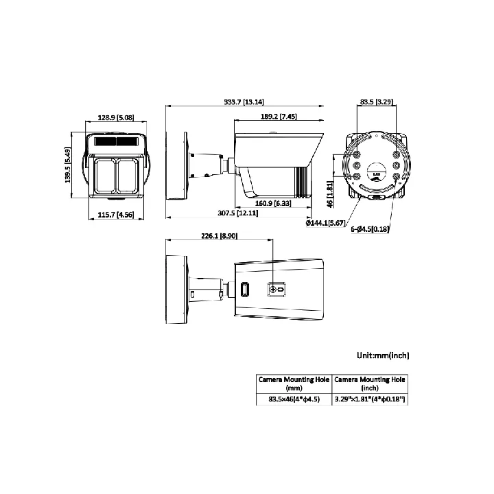 Ids-2Cd7T46G2/Vx3-Ihsy(4/12/25Mm)Caméra Bullet À Triple Objectif Fixe 4Mp Deepinviewx Pour La Protection Périmétrique