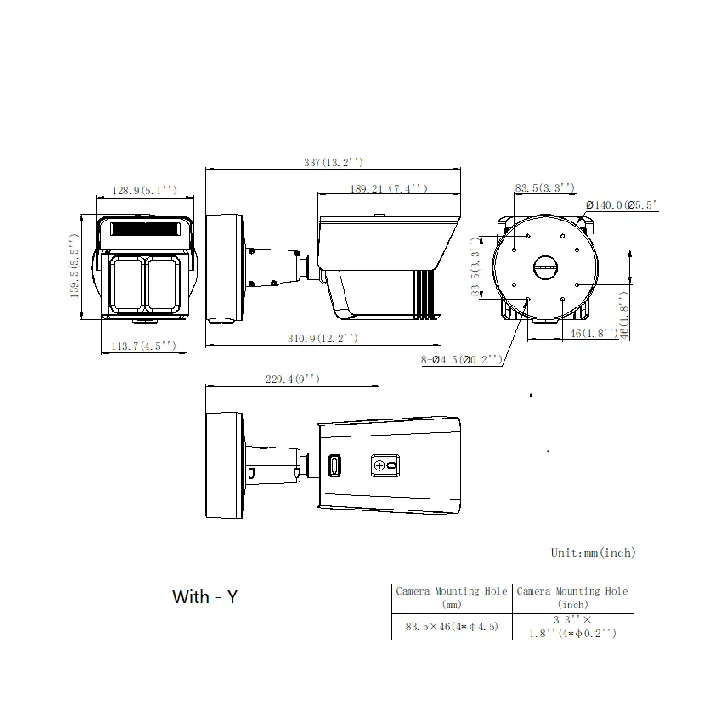 Ids-2Cd7T46G2/Vx3-Ihsy(4/12/25Mm)Caméra Bullet À Triple Objectif Fixe 4Mp Deepinviewx Pour La Protection Périmétrique