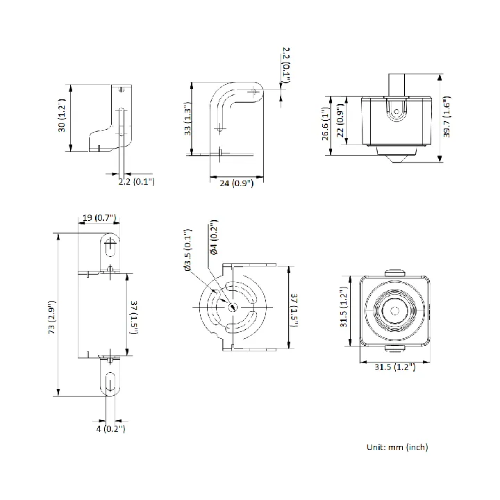 Ds-2Cd2D25G1-D/Nf(2.8Mm) Camera Discrete 2Mp 120Db Wdr H.265+