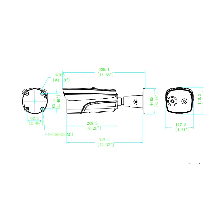 Hm-Td2638T-4/G1/T3Y Caméra Bullet Thermographie Guanlan Bi-Spectrum