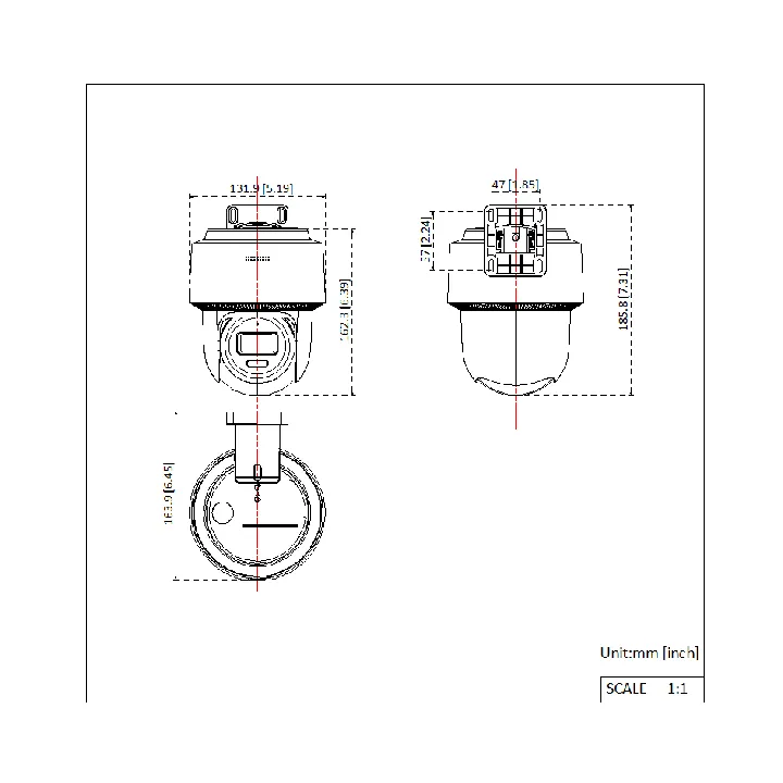 Ds-2De2C400Mwg-E(2.8Mm) Caméra 4 Mp, Inf.10X,21-50M, Poe,12 Vdc,802.3Af