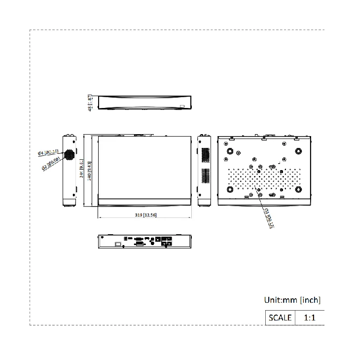 Ds-7604Nxi-K1/4P/Vpro Enregistreur Nvr 4-Ch,1,4-Ch,12-Ch@1080P,Hdmi,Vga
