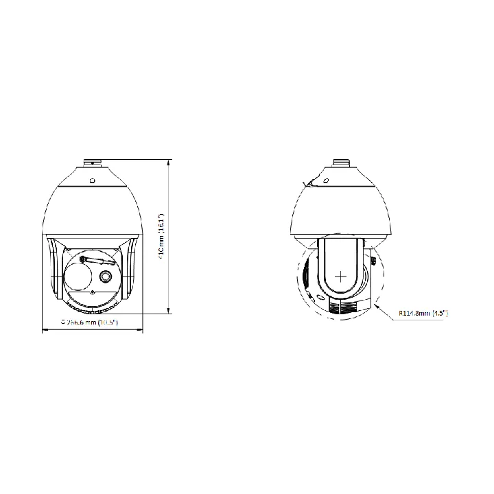 Ds-2Td4167T-9/W(B) Caméra Dome Ptz Bi Spectrale, Focal Thermique 9Mm