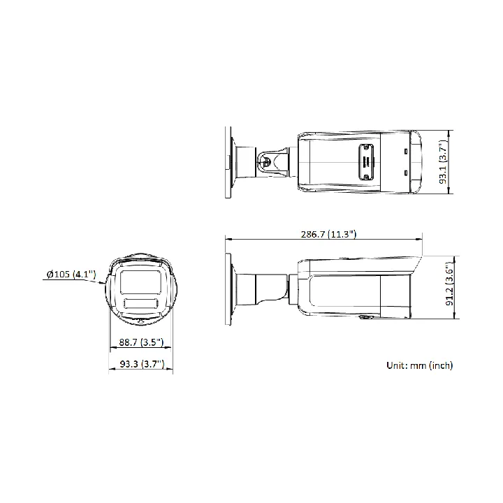 DS-2CD2T86G2H-2I(2.8mm)(eF)Bullet,8 MP,Fixed Lens,Powered by Dar