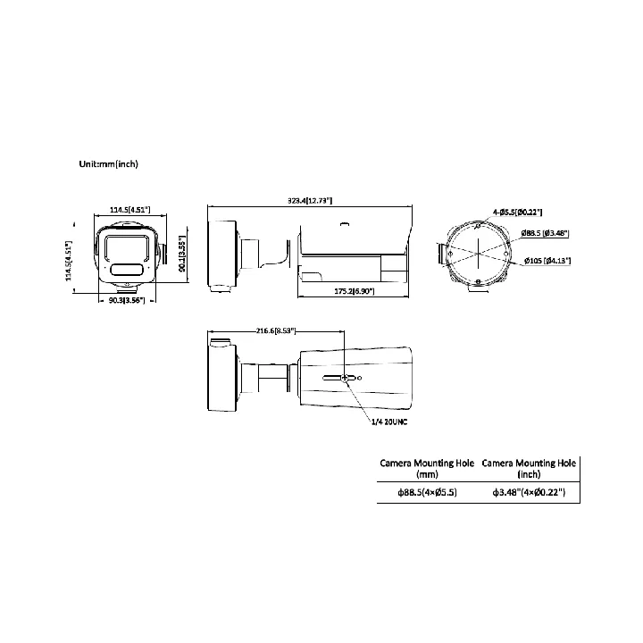 iDS-2CD5T47G2/V-XHSY(2.8mm) Caméra Bullet 4MP DeepinViewX pour la protection du périmètre