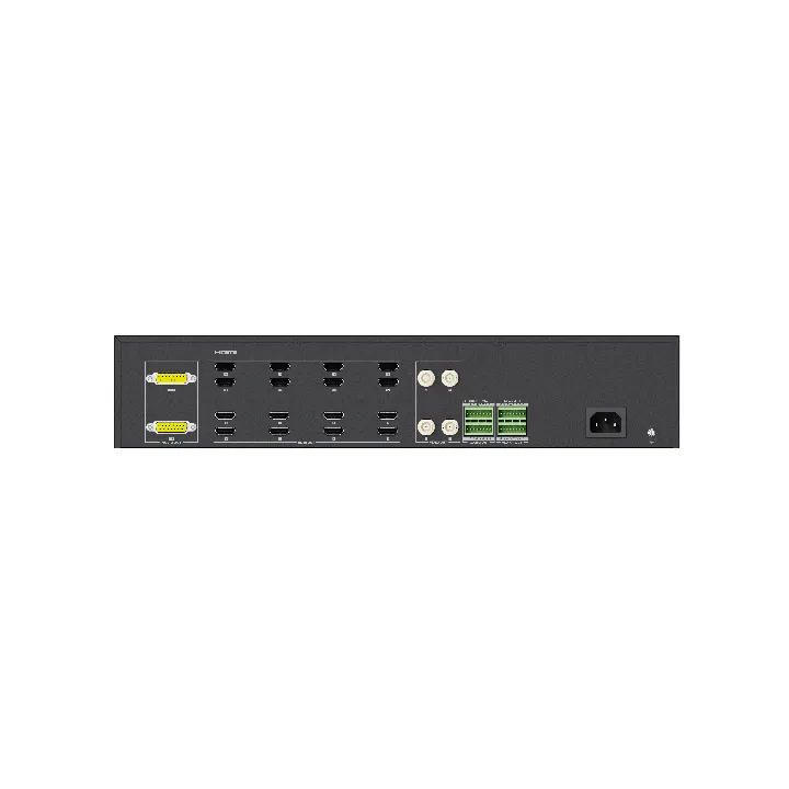 DS-6916UDI(C) Provides HDMI, VGA, and BNC output interfaces.
Up