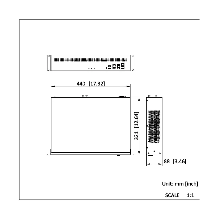 DS-6916UDI(C) Provides HDMI, VGA, and BNC output interfaces.
Up