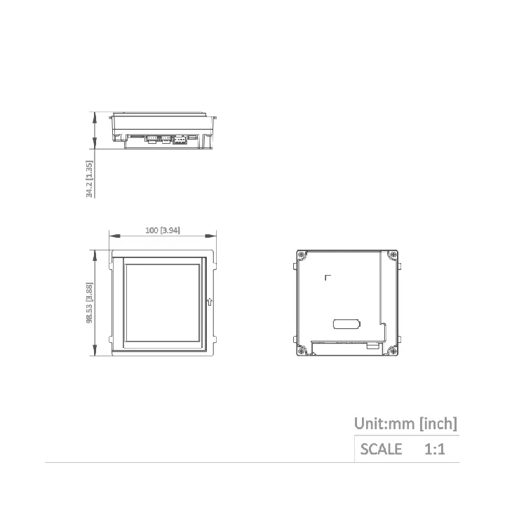 Ds-Kd-Tdm Module D'Affichage Tactile Écran Tactile De 4" Pour Interphone Lecteur Mifare