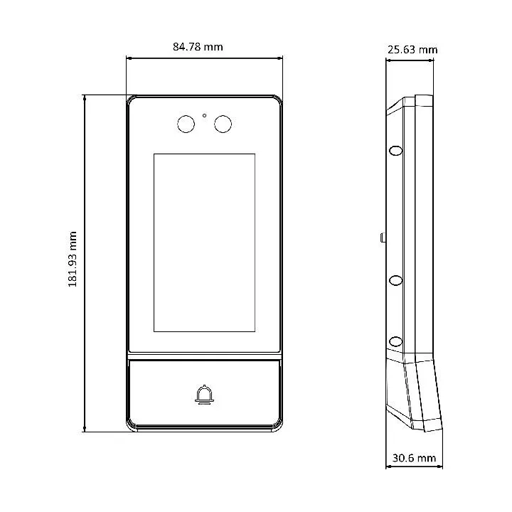 Ds-Kv9503-Wbe1(O-Std) Poste D'Interphonie Vidéo Ip Avec Reconnaissance Faciale Et Écran Tactile 4,3P