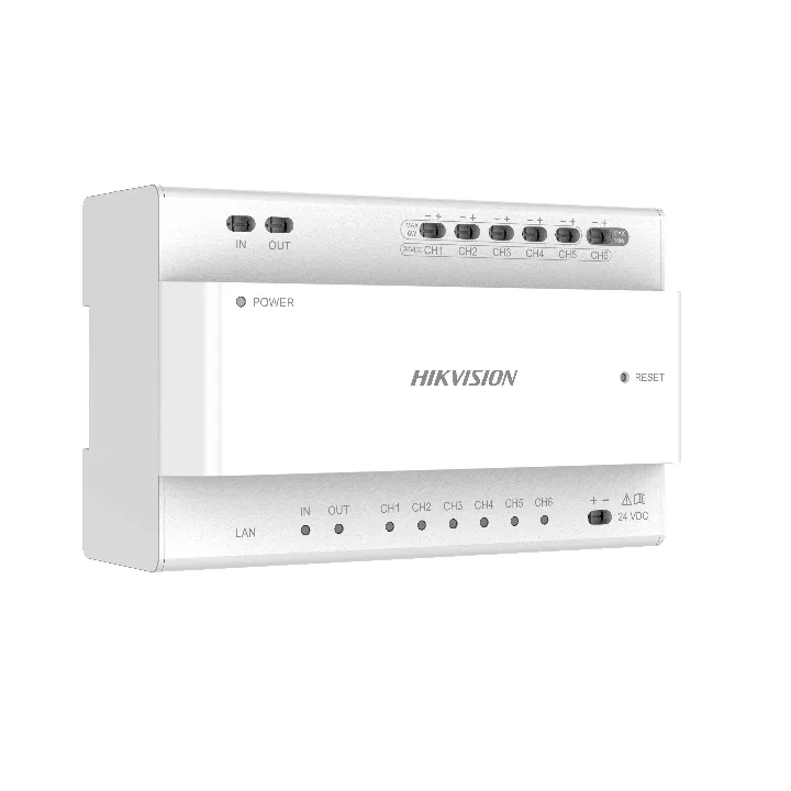 Distributeur Ip 2 Fil – 6 Port En Cascade, Alimentation 24 Vdc, Montage Sur Rail Din