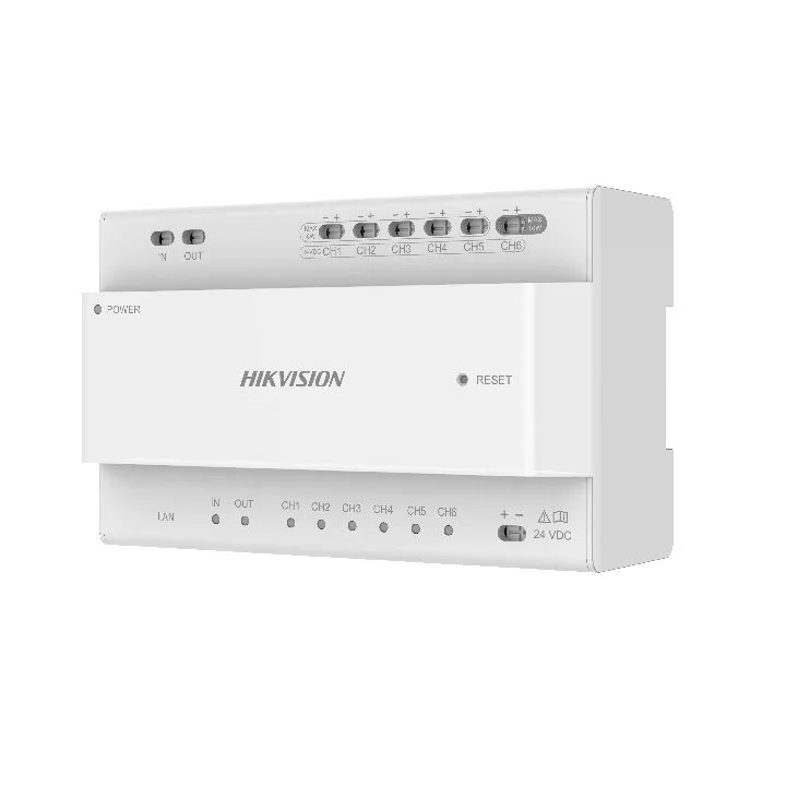 Distributeur Ip 2 Fil – 6 Port En Cascade, Alimentation 24 Vdc, Montage Sur Rail Din