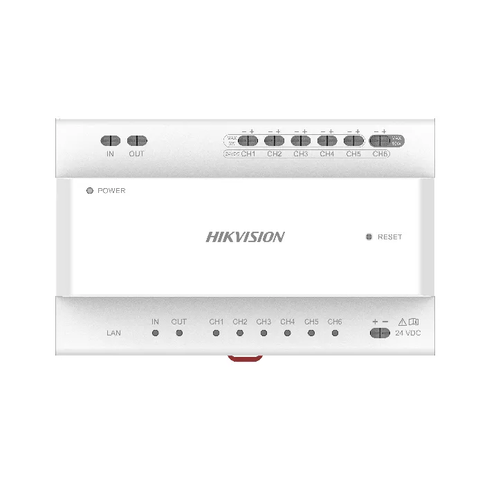 Distributeur Ip 2 Fil – 6 Port En Cascade, Alimentation 24 Vdc, Montage Sur Rail Din