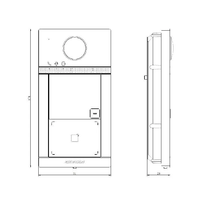 Platine De Rue Vidéo 1 Bouton En Aluminium Avec Lecteur De Badge Intégré /Europe Bv