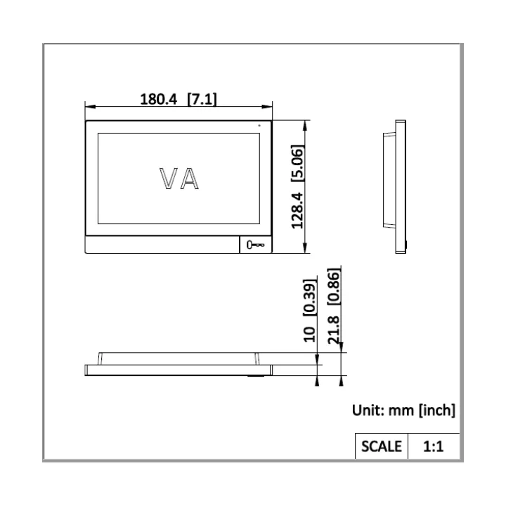 Ds-Kh8381-Wte1 Station Intérieure De La Série Pro Avec Écran Tactile Ips 7", Résolution 1024X600
