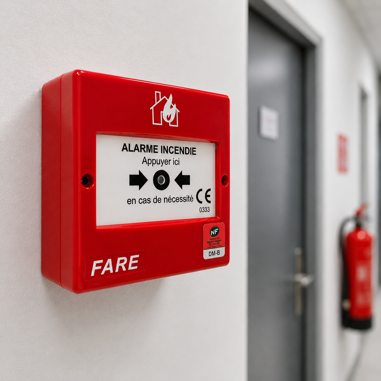 Déclencheur manuel incendie ASD DMCL05F avec capot de protection